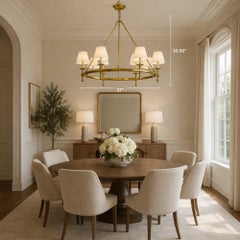 Oil Rubbed Solid Brass Chandelier by Chapman & Mayers for Visual Comfort