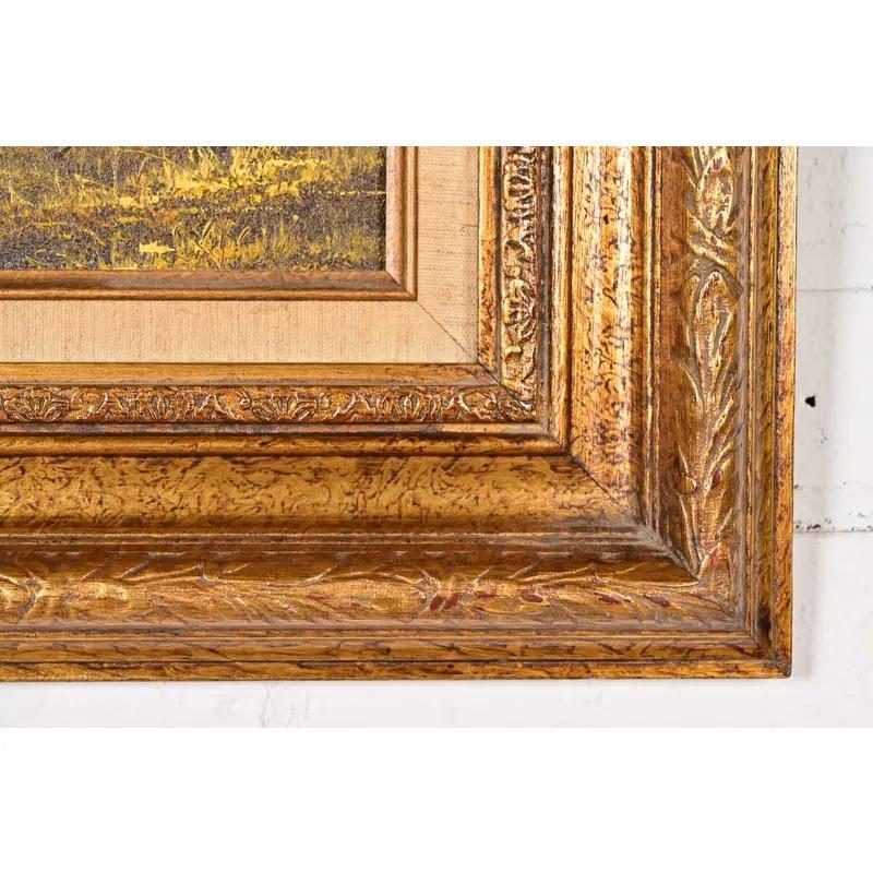 Peinture à l'huile d'un paysage rural 