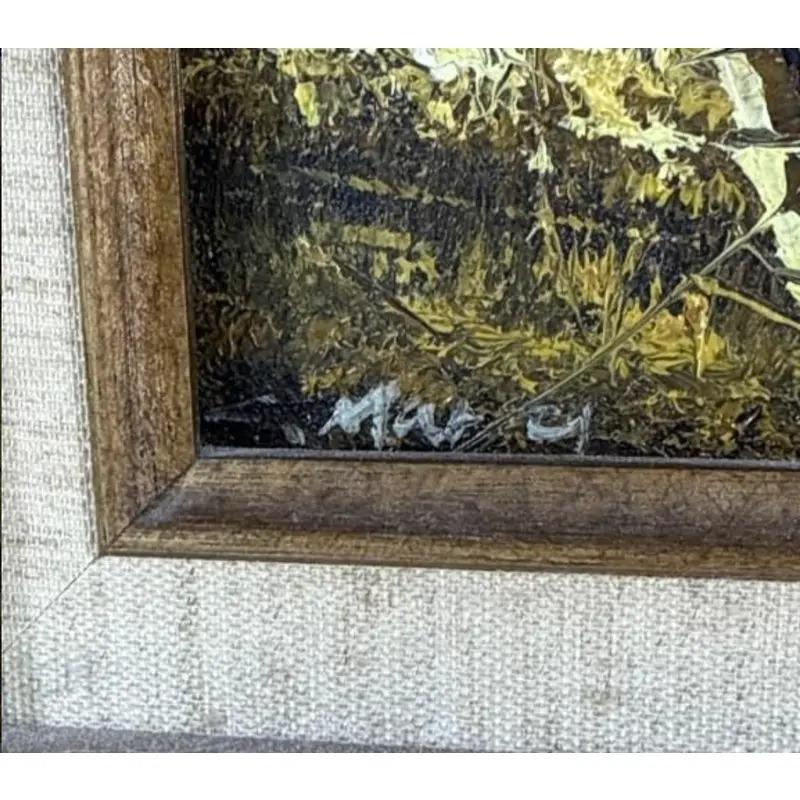 Peinture à l'huile d'un paysage rural 