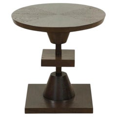 Lawson-Fenning Morro Side Table, Solid Oak Details, Modern Pedestal Table
