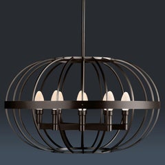 Oiled Solid Brass Terra Prima Outdoor Chandelier by Elisterno