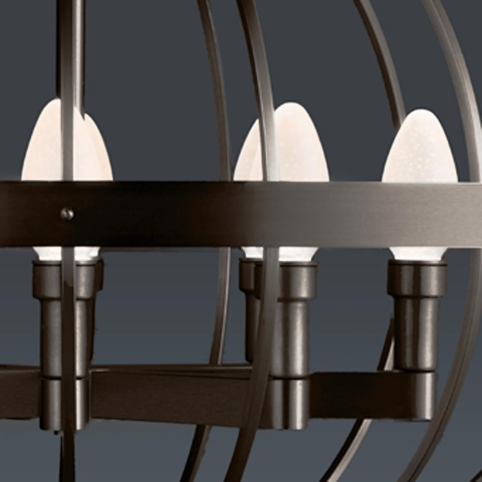 Cinese Lampadario da esterno Terra Prima in ottone massiccio oliato di Elisterno in vendita