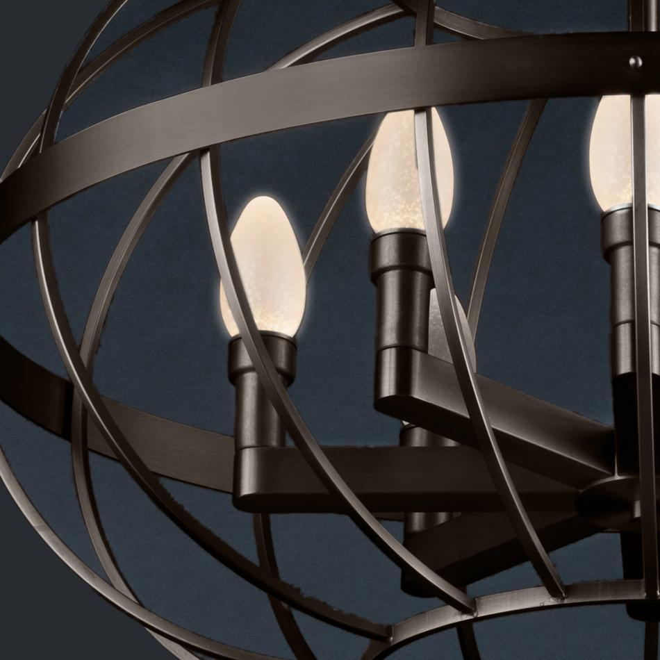 Laccato Lampadario da esterno Terra Prima in ottone massiccio oliato di Elisterno in vendita