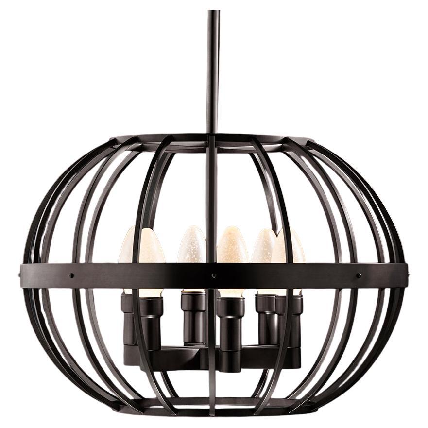 Oiled Solid Brass Terra Prima Outdoor Pendant Chandelier by Elisterno