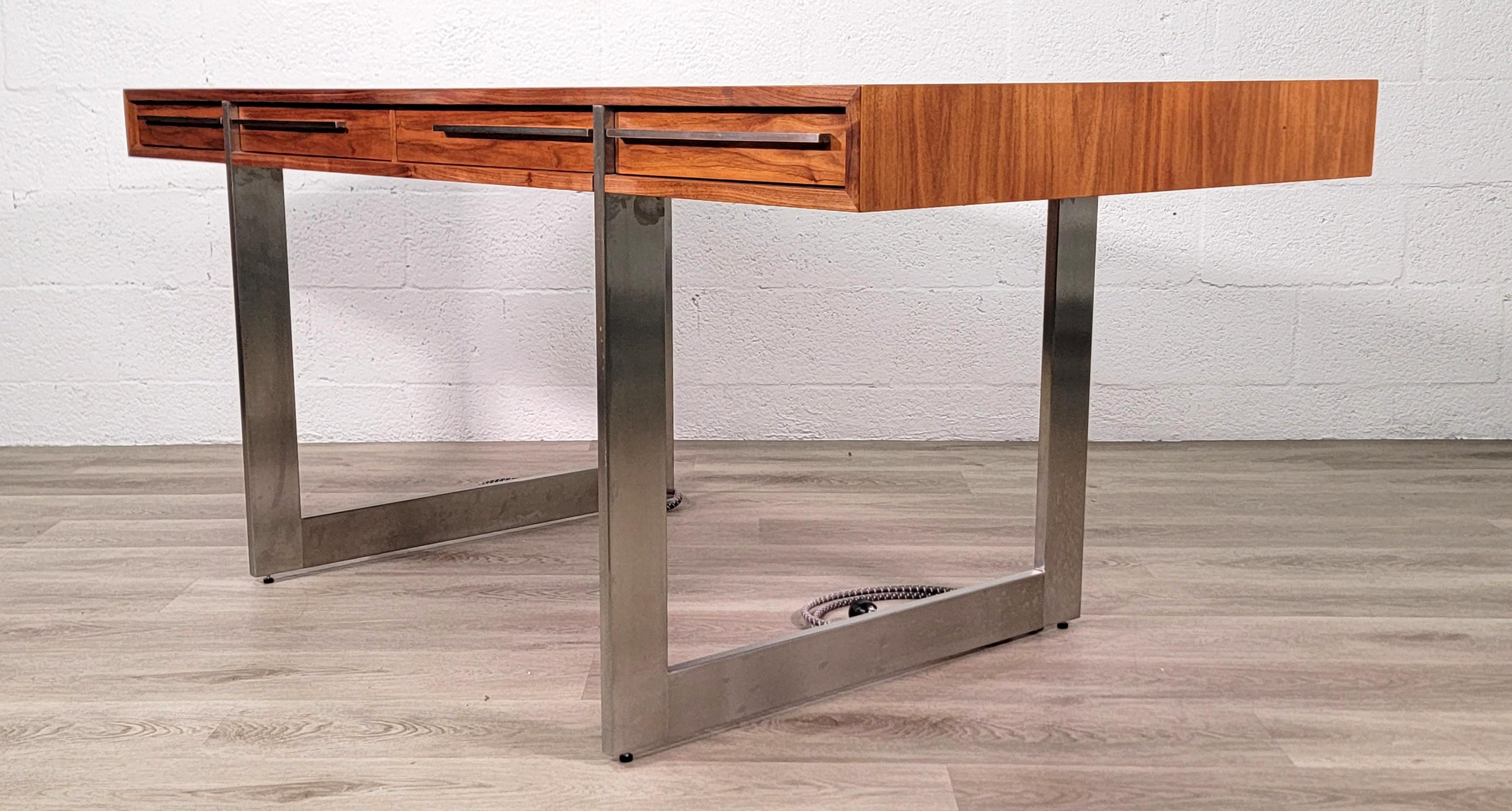 Oiled Walnut and Steel AK 1340 Executive Desk by Nissen & Gehl MDD 2