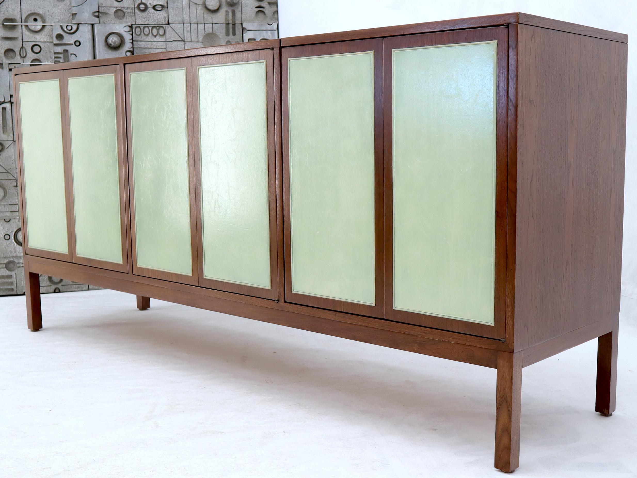 Oiled Walnut Lift Top Bar Liquor Cabinet Compartment Mid-Century Modern Credenza 4