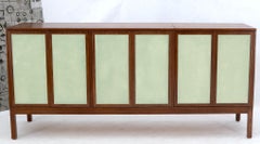 Oiled Walnut Lift Top Bar Liquor Cabinet Compartment Mid-Century Modern Credenza