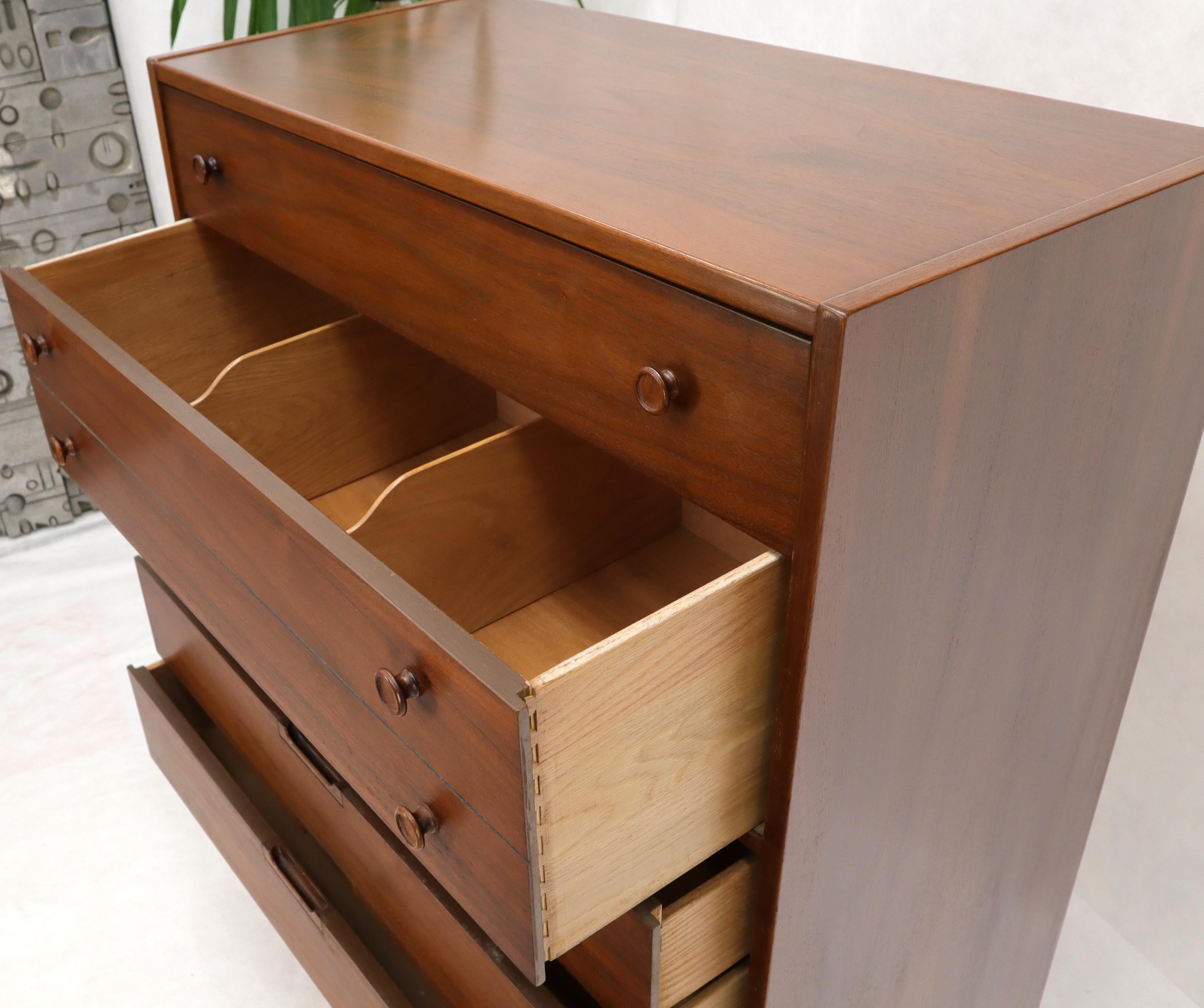Oiled Walnut Mid-Century Modern Five Drawers Dresser Cabinet 2