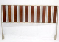 Oiled Walnut Slats Full Size Minimalist Headboard Bed
