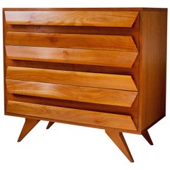 Oiled White Oak Italian Chest of Drawers