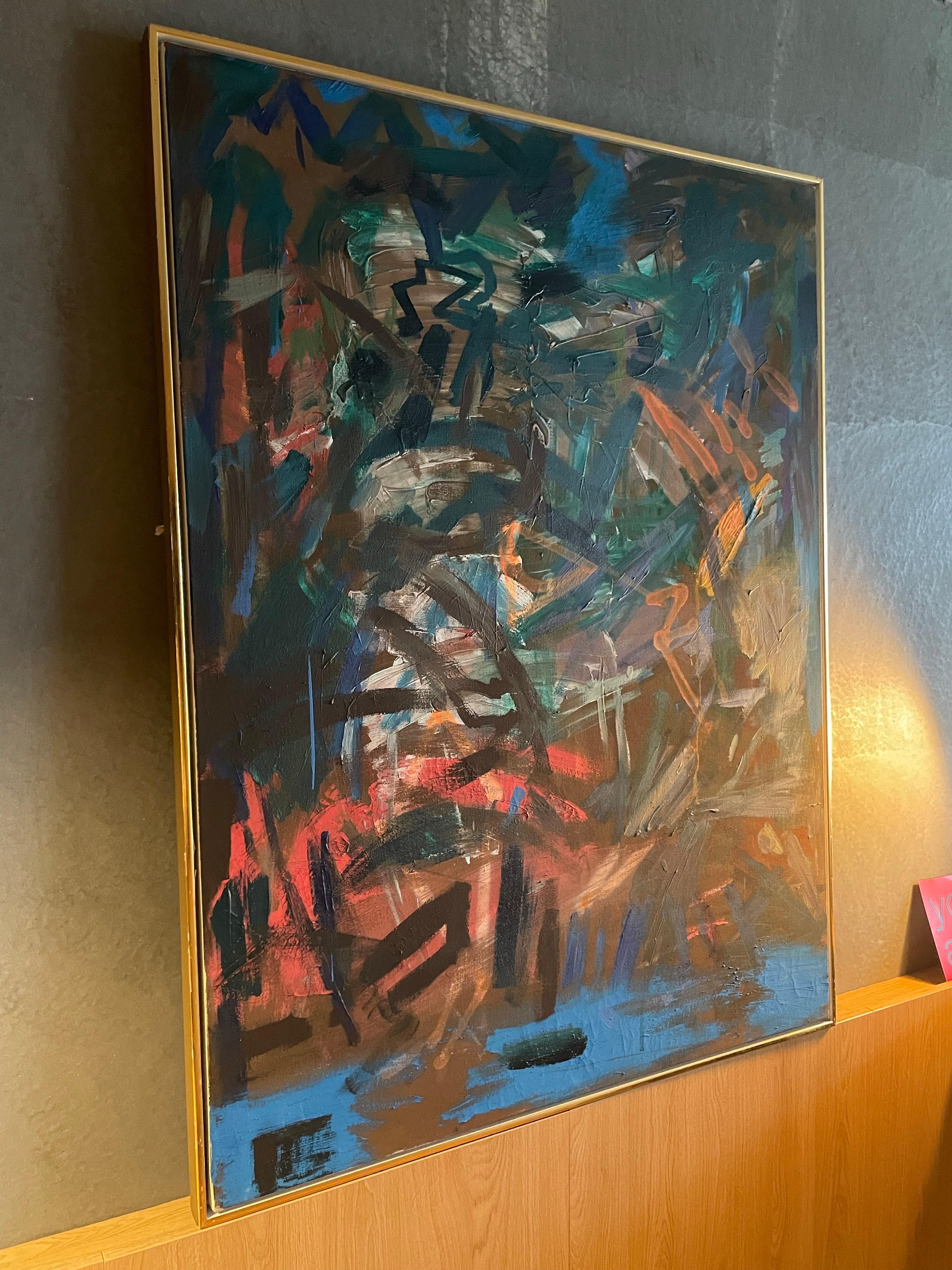Oilpainting from Danish artist Jens Birkemose from 1984 For Sale 4