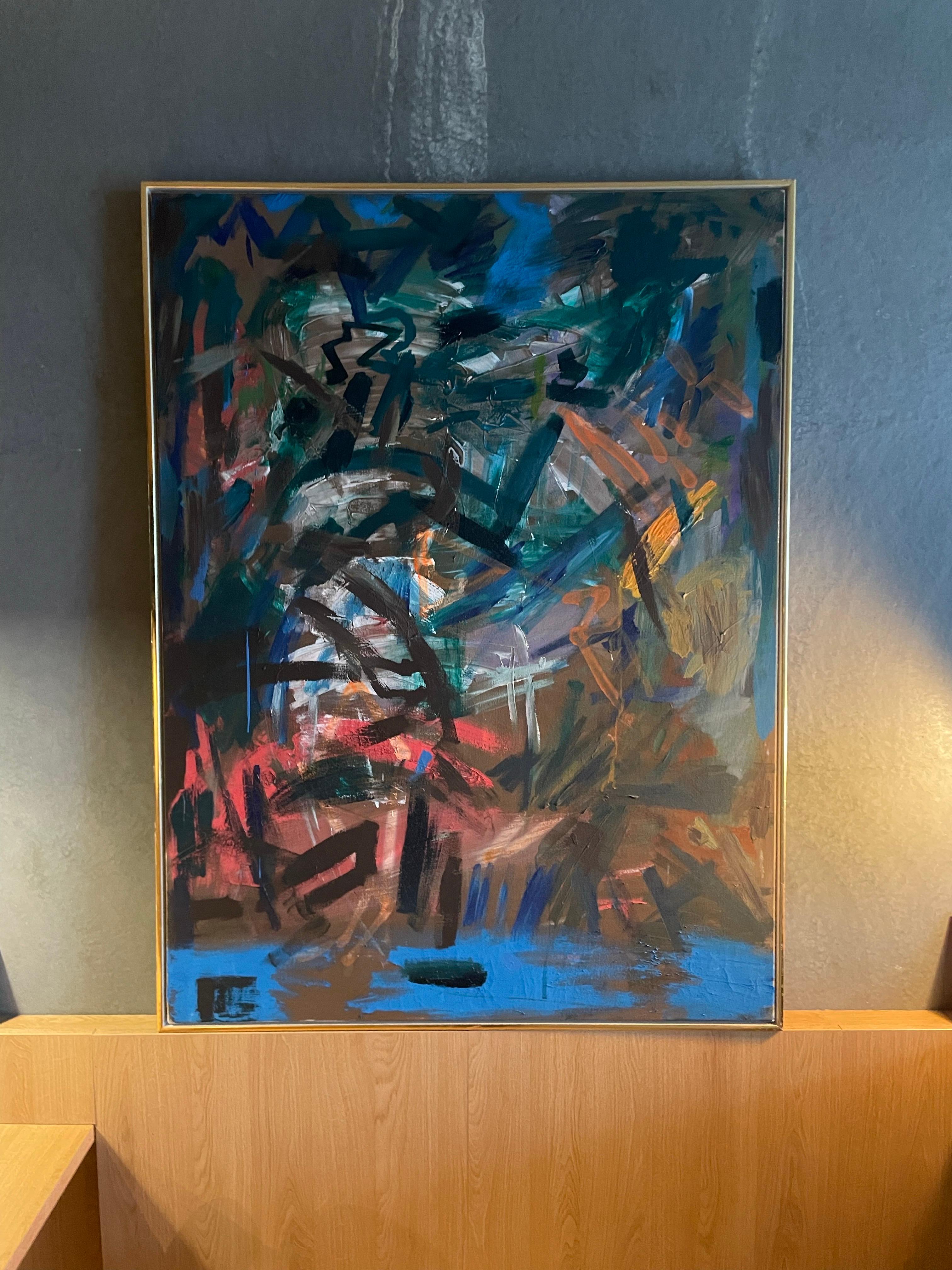 Oilpainting from Danish artist Jens Birkemose from 1984 For Sale 6
