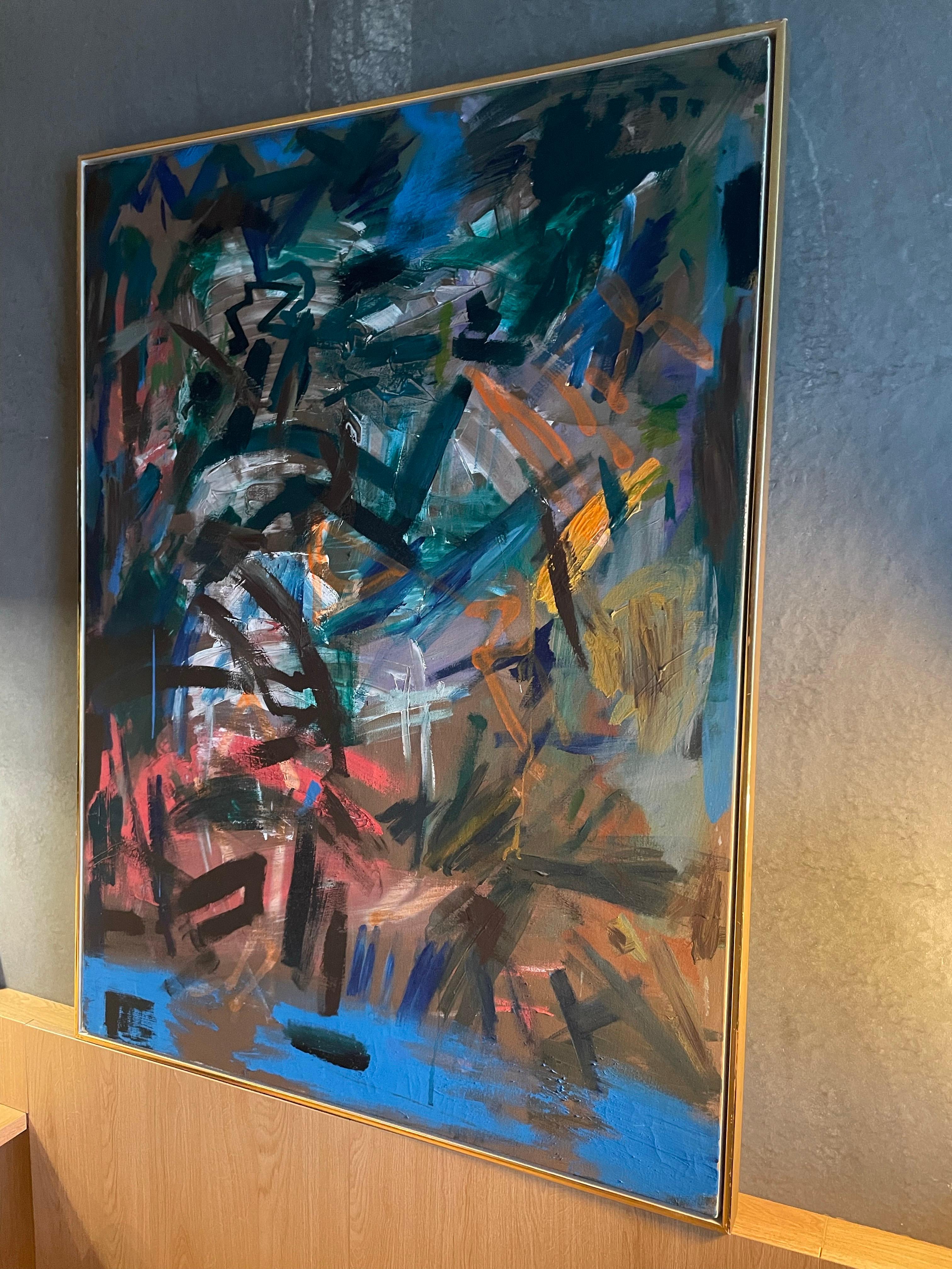 Oilpainting from Danish artist Jens Birkemose from 1984 For Sale 7