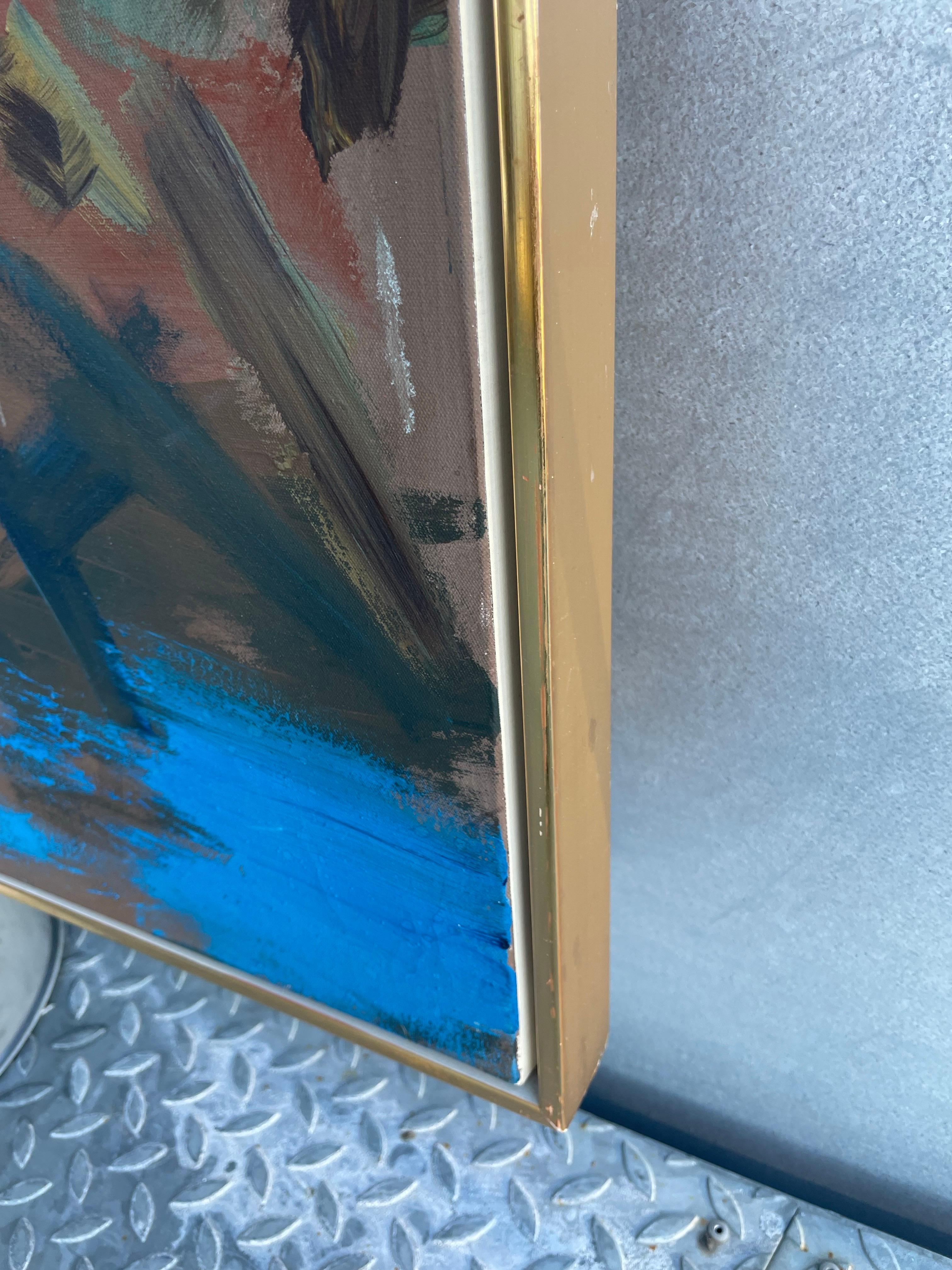 Oilpainting from Danish artist Jens Birkemose from 1984 For Sale 8