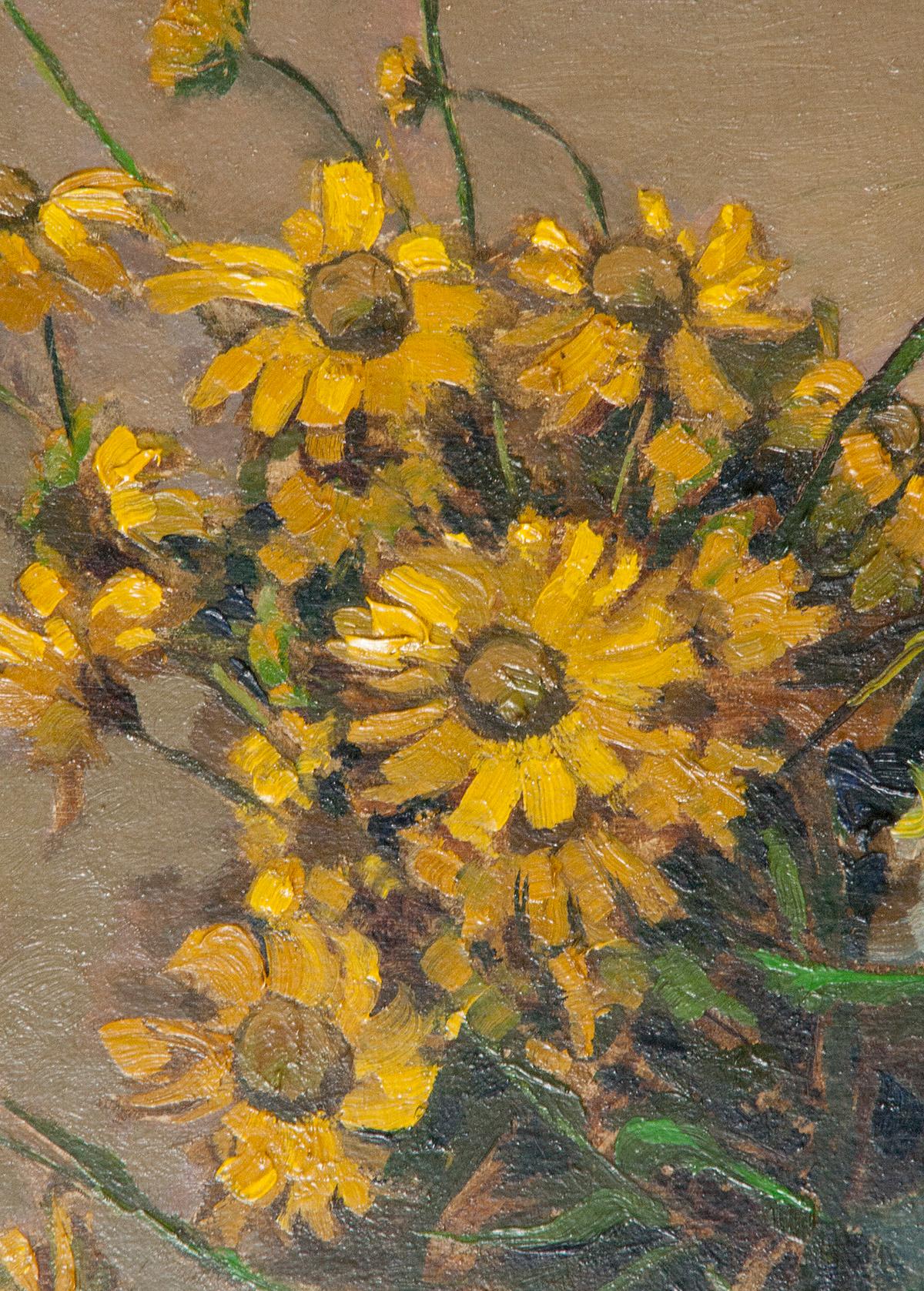 Oilpainting with Flowers by Henri Michaux 3