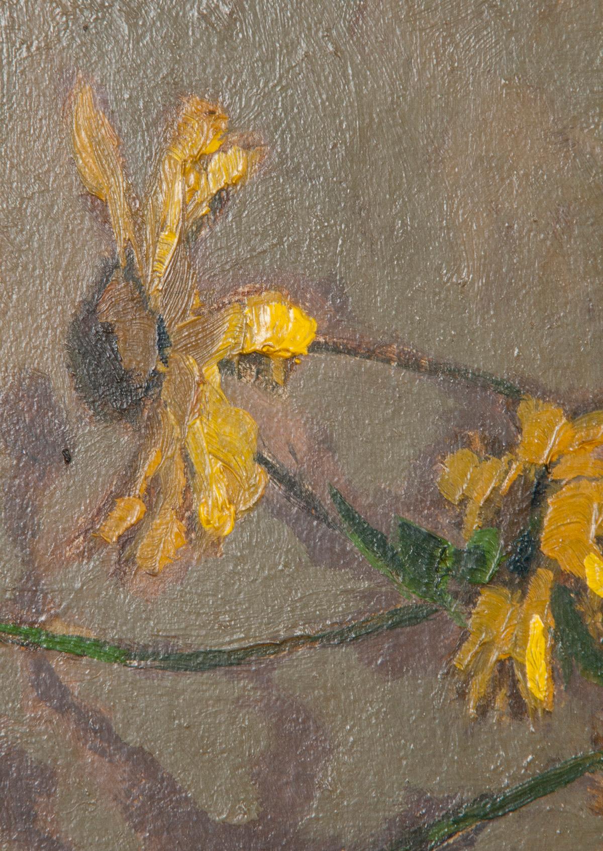 Oilpainting with Flowers by Henri Michaux In Good Condition In Casteren, Noord-Brabant