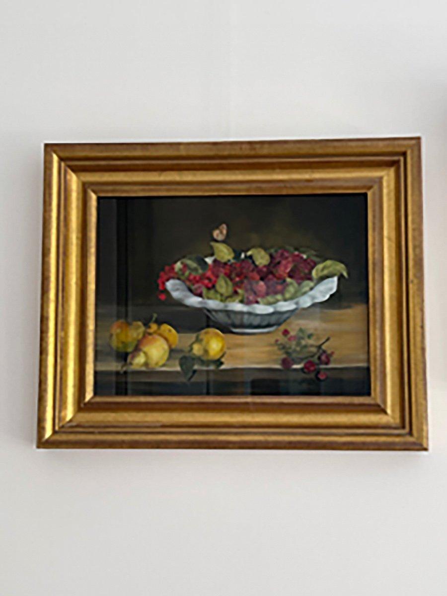Oils on Realistic Panel, Still Life, Mid-19th Century, circa: 1850 - 1870 In Excellent Condition For Sale In CRÉTEIL, FR