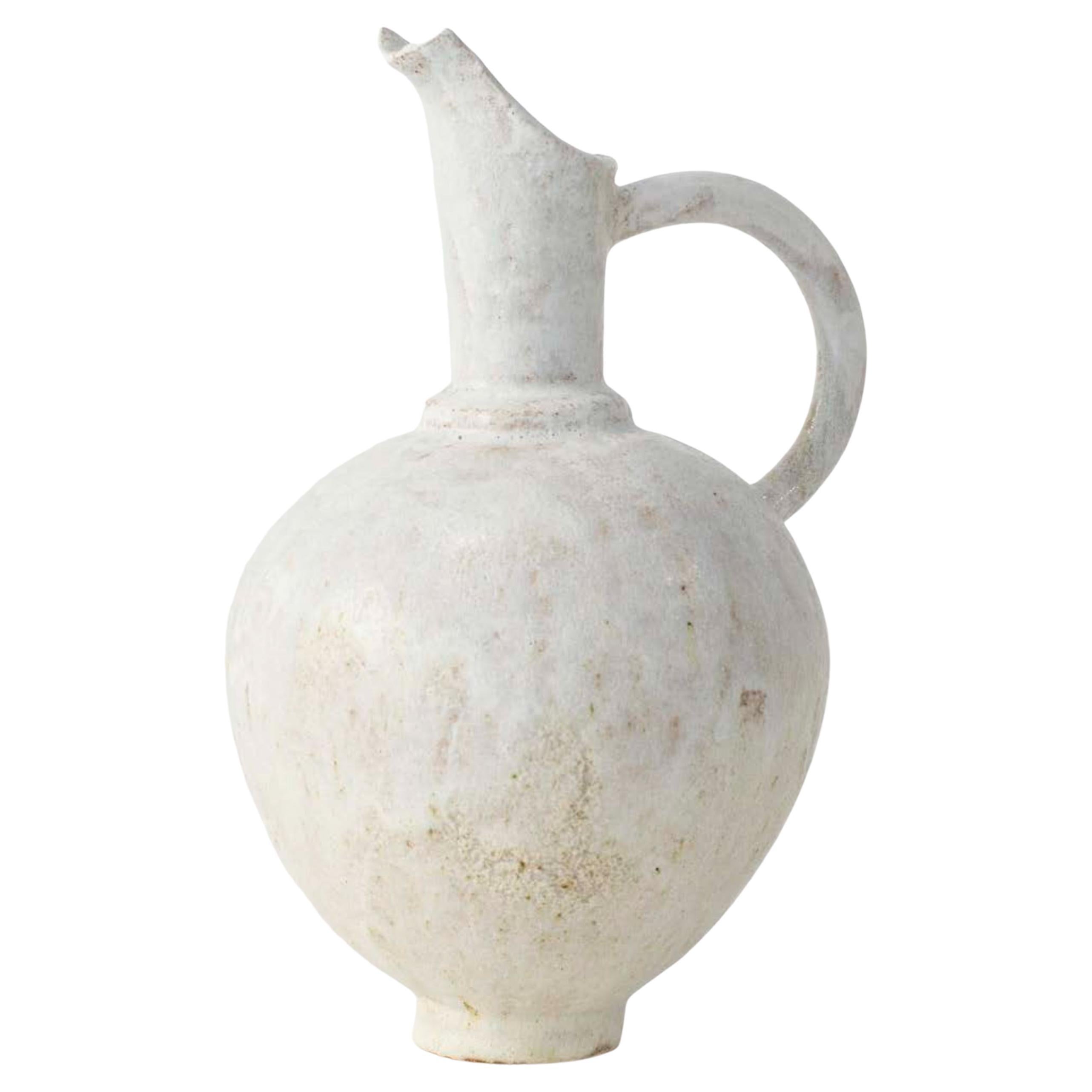 Oinochoe Perla Stoneware Vase by Raquel Vidal and Pedro Paz For Sale