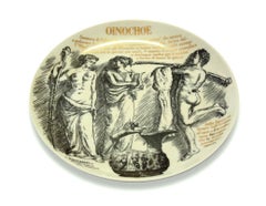 Oinochoe Plate for Martini & Rossi, by P. Fornasetti, 1960s