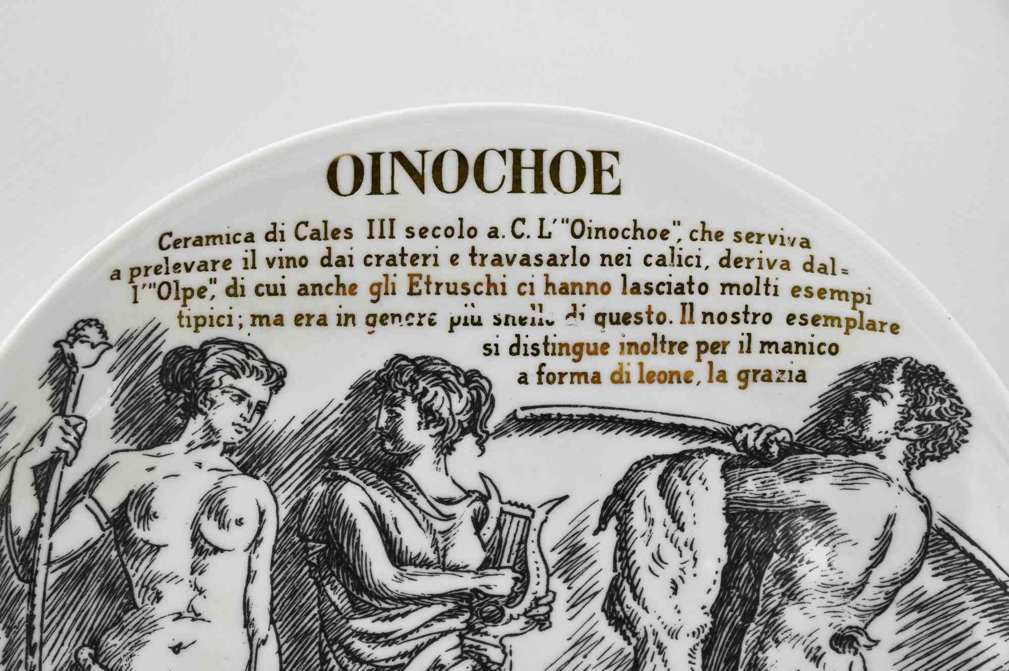 Italiano Piatto Oinochoe - per Martini & Rossi, di P. Fornasetti, anni '60 in vendita