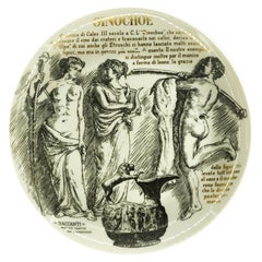 Vintage Oinochoe Plate for Martini & Rossi, by P. Fornasetti, 1960s