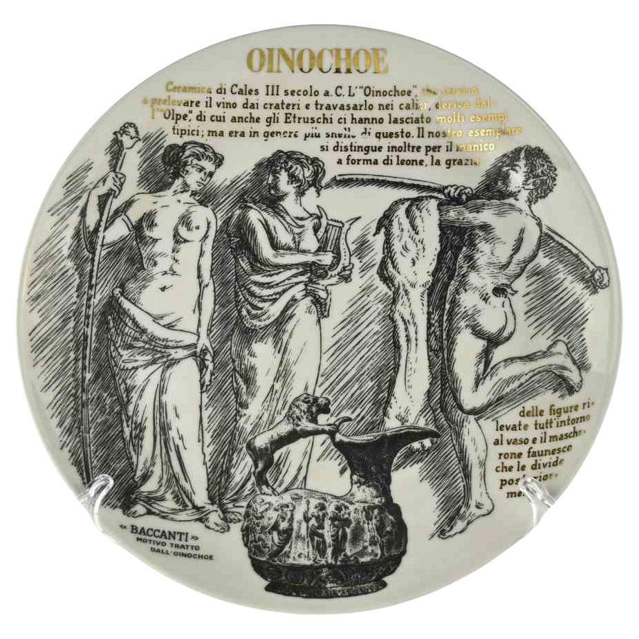 Piatto Oinochoe - per Martini & Rossi, di P. Fornasetti, anni '60