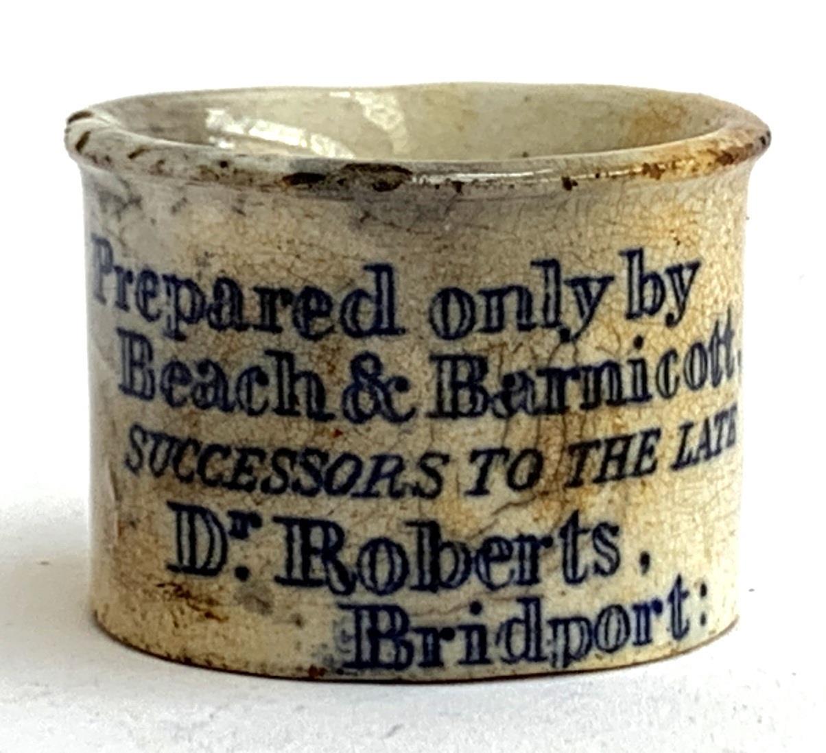 English Ointment Pot Apothecary Poor Man's Friend Dr Roberts Bridport Beach & Barnicott For Sale