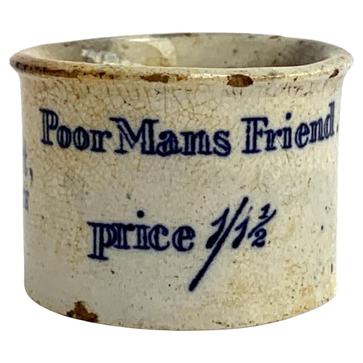 Ointment Pot Apothecary Poor Man's Friend Dr Roberts Bridport Beach & Barnicott For Sale
