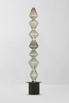 Oiphorique P GR Floor Lamp in Textile and Steel by Atelier Oi for Parachilna