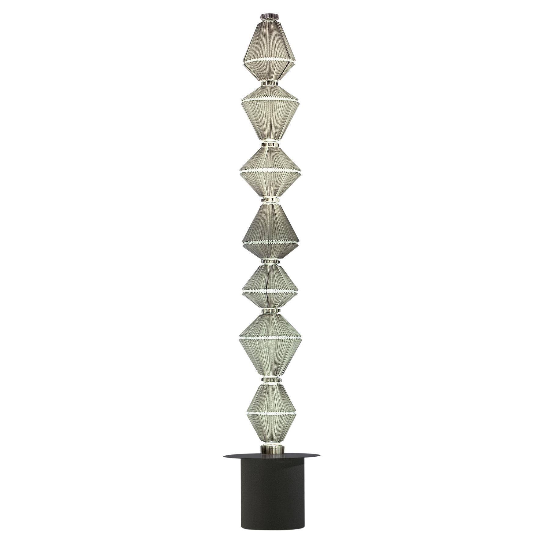 Oiphorique P GR Floor Lamp in Textile and Steel by Atelier Oi for Parachilna For Sale