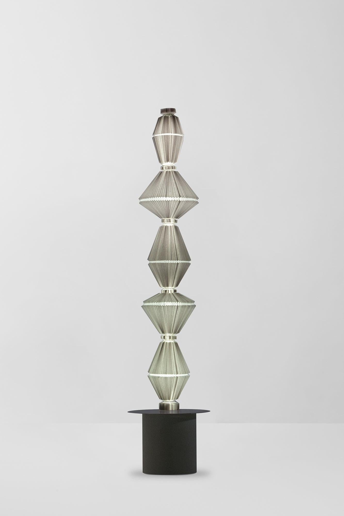 Spanish Oiphorique P PE Floor Lamp in Textile and Steel by Atelier Oi for Parachilna For Sale