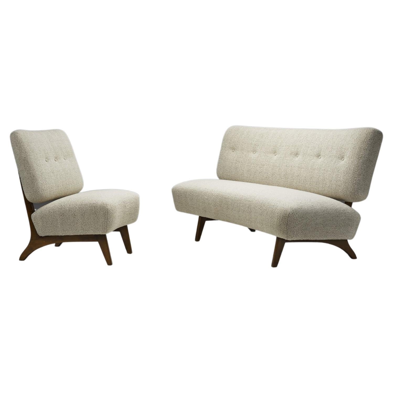 Aake Anttila "Susanna" Sofa and Lounge Chair for Lepokalusto, Finland 1950s For Sale