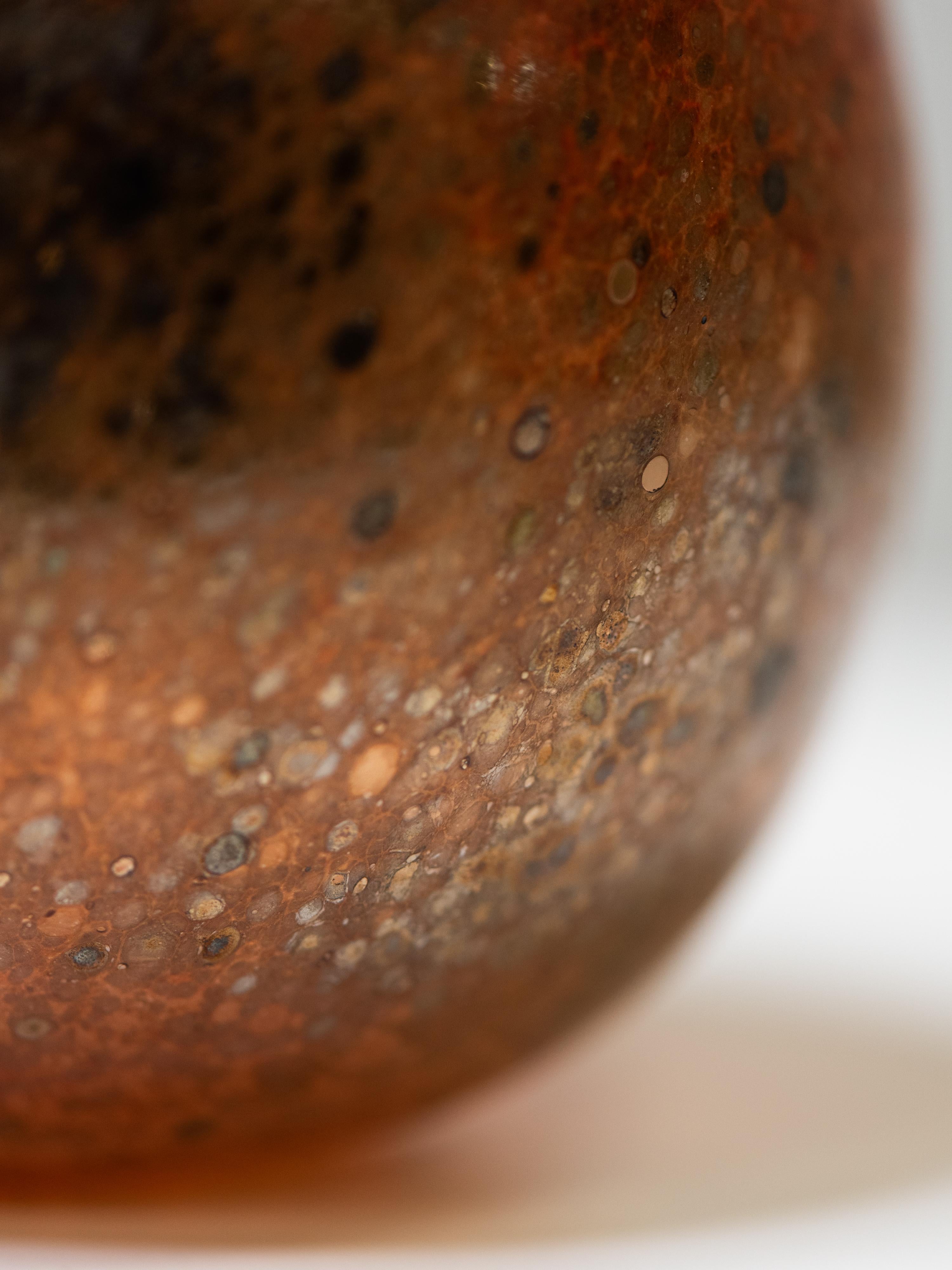 Botella de vidrio artístico Oiva Toikka, Nuutajärvi, Finlandia Años 80 Vidrio artístico en venta