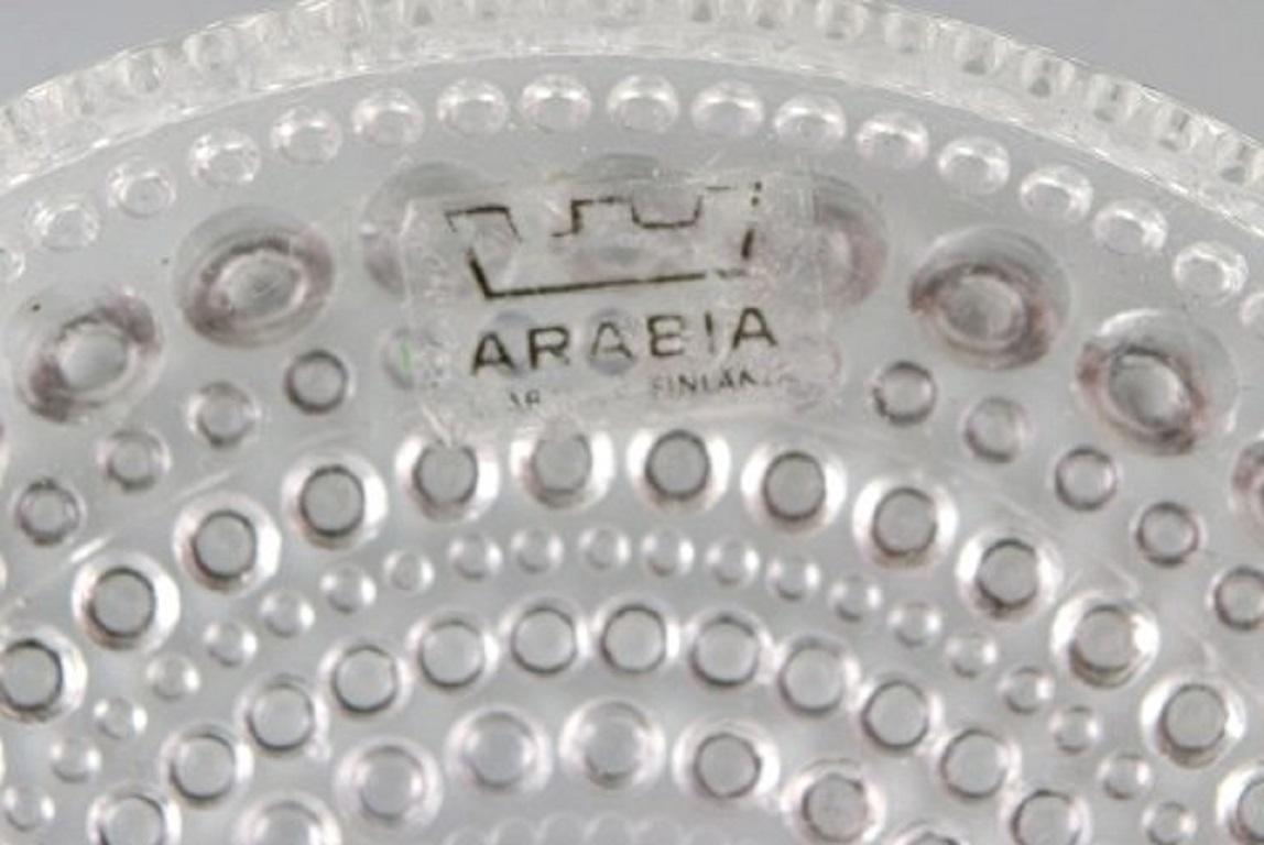 Late 20th Century Oiva Toikka for Arabia, Set of 15 Kastehelmi Coasters in Clear Art Glass