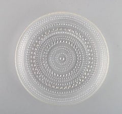 Oiva Toikka for Arabia, Twelve Kastehelmi Plates in Clear Art Glass