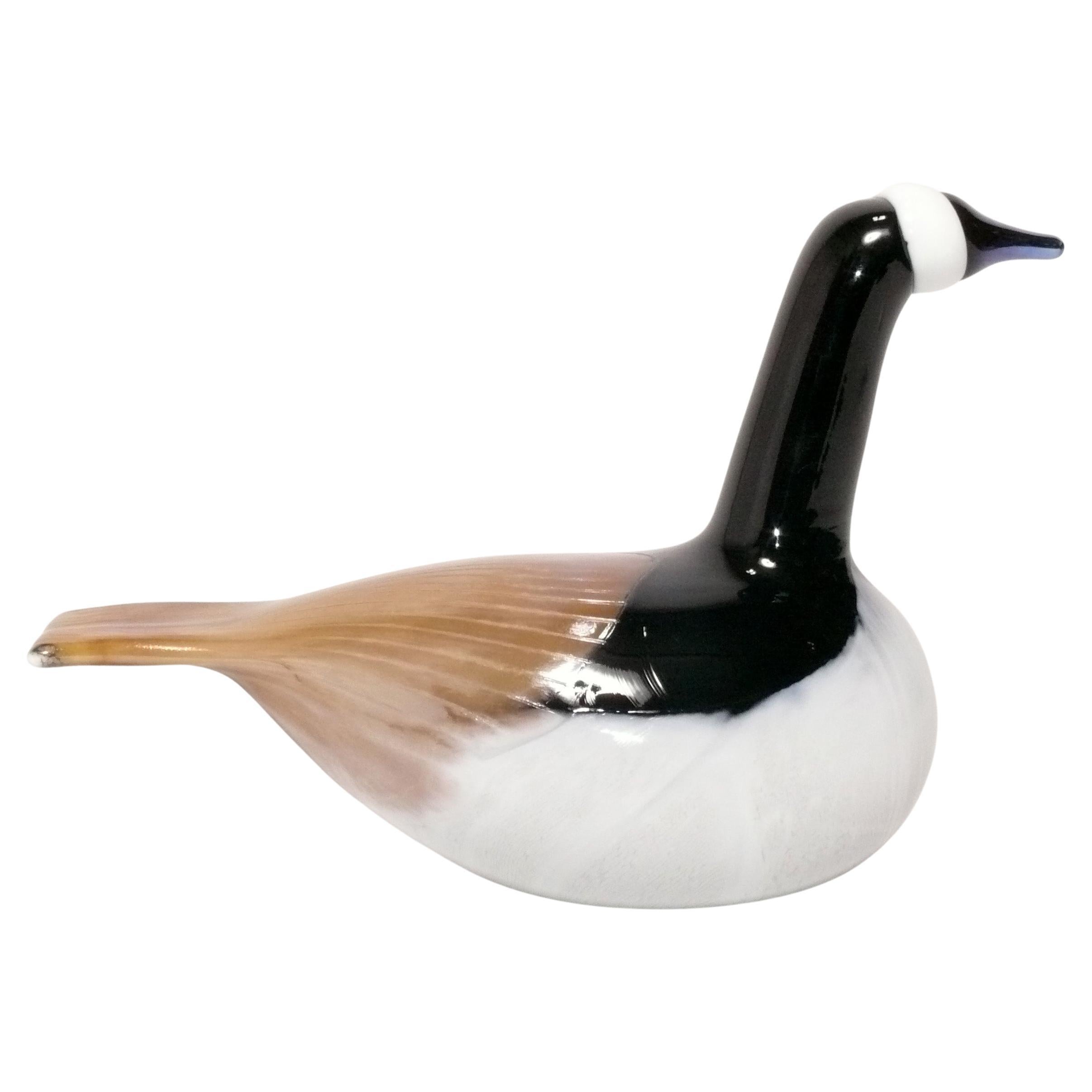 Oiva Toikka for Iittala Danish Modern Glass Barnacle Goose Sculpture im Angebot