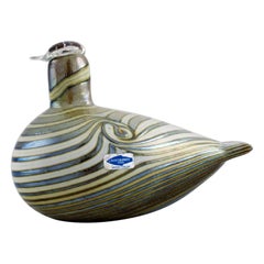 Oiva Toikka for Nuutajärvi Notsjö, Bird in Mouth-Blown Art Glass