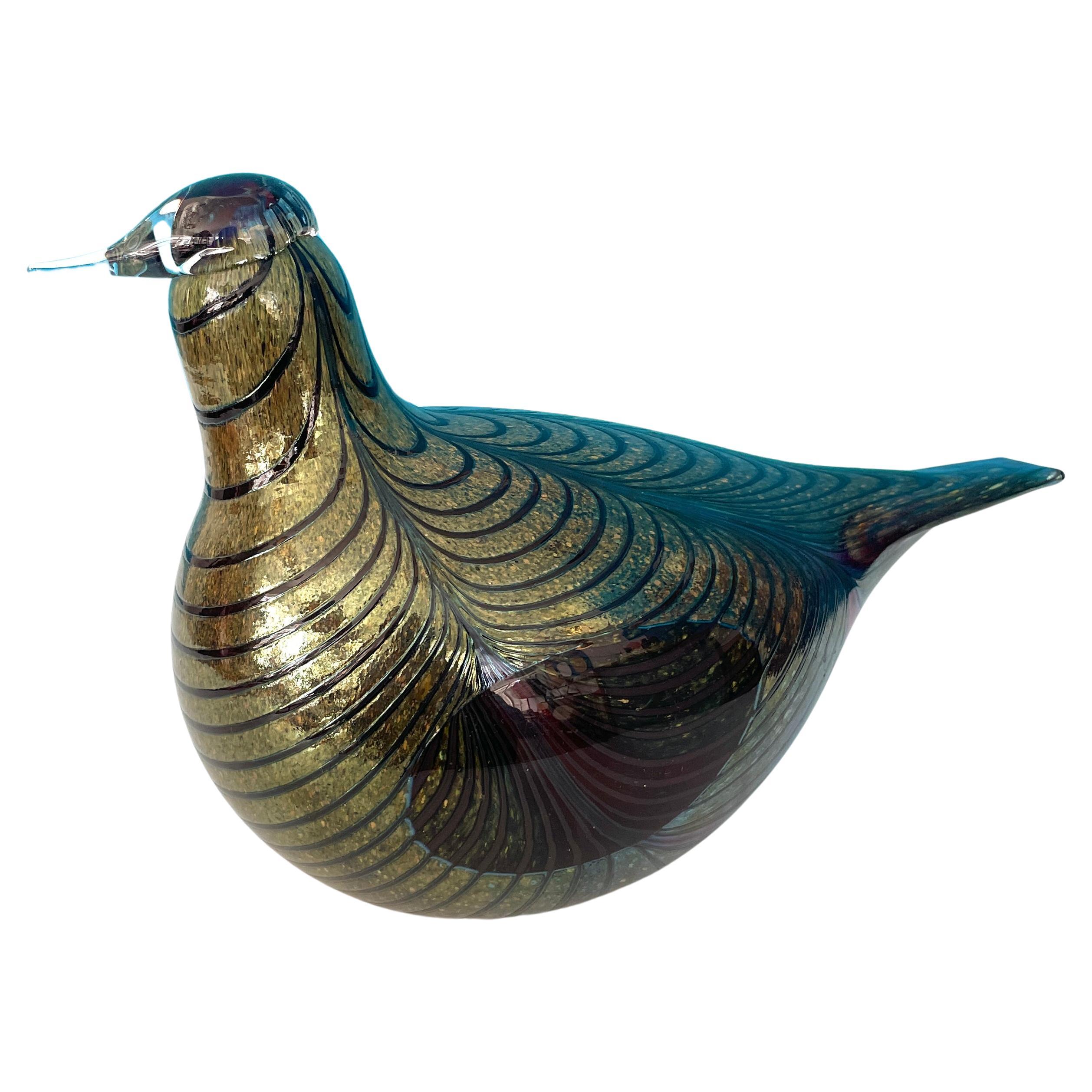 Vogelskulptur aus Glas von Oiva Toikka für Iittala aus Finnland im Angebot