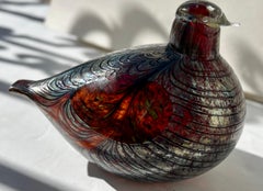 Oiva Toikka glass bird sculpture/paperweight for Nuutajarvi Notsjo , signed