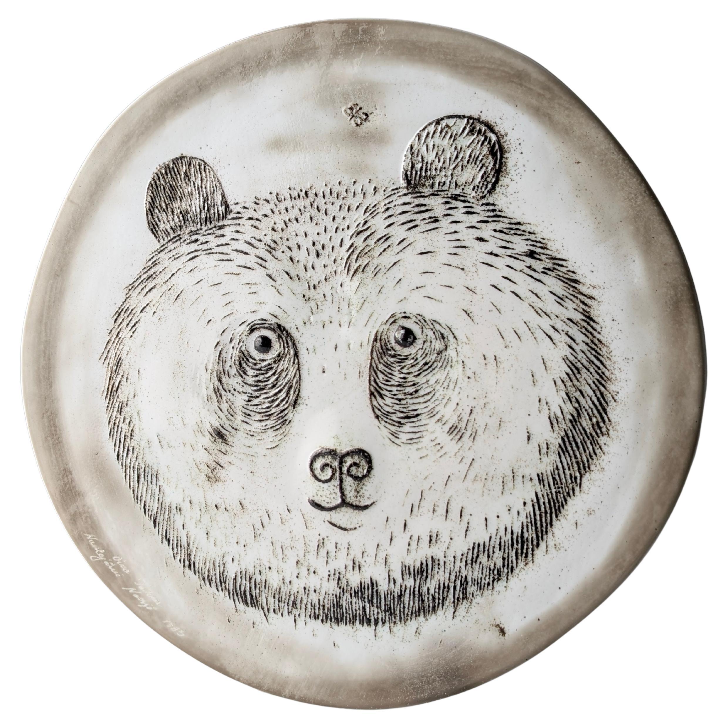 Oiva Toikka Nuutajärvi Pandabär Keramikteller Finnland 1983 im Angebot