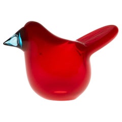 Oiva Toikka "Sieppo" Flycatcher Glass Bird for Iittala, Finland, c. 1972
