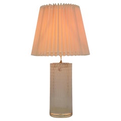 Oiva Toikka Signed Art Glass Table Lamp Model N443, Nuutajärvi Finland, 1960s