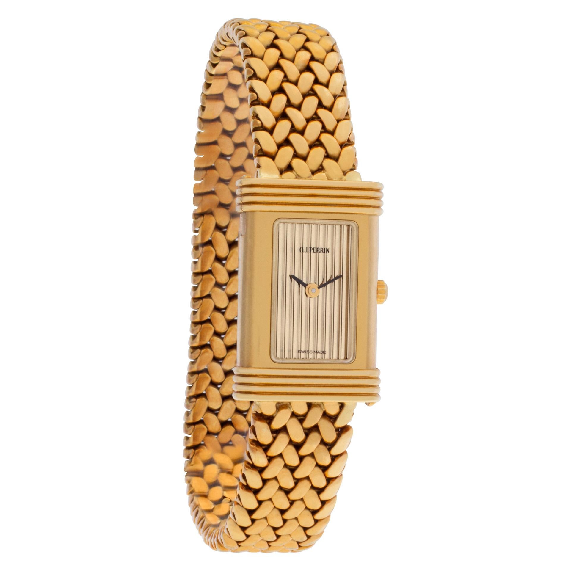 O.J Perrin Classic Watch in 18k Yellow Gold In Excellent Condition In Surfside, FL