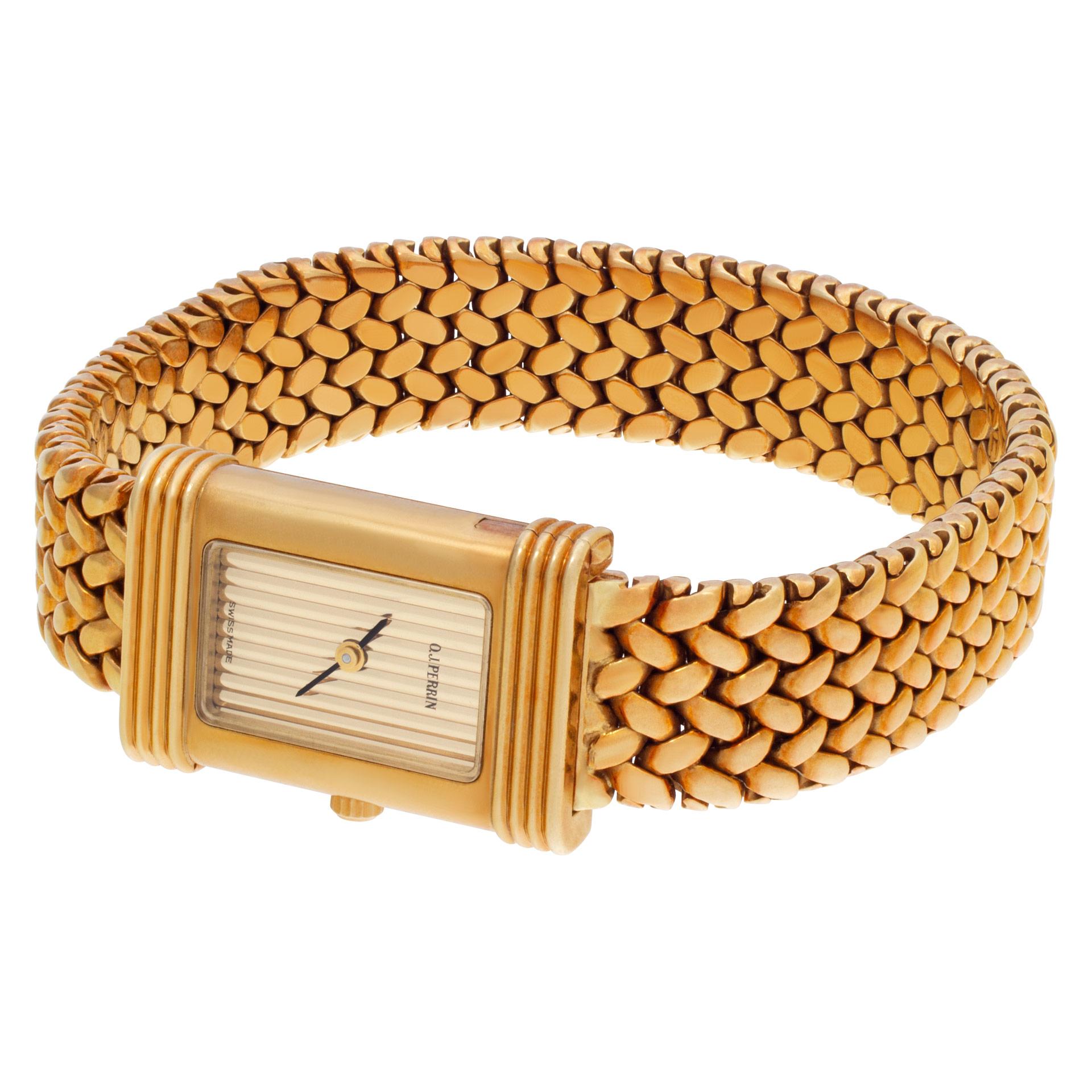 Women's O.J Perrin Classic Watch in 18k Yellow Gold