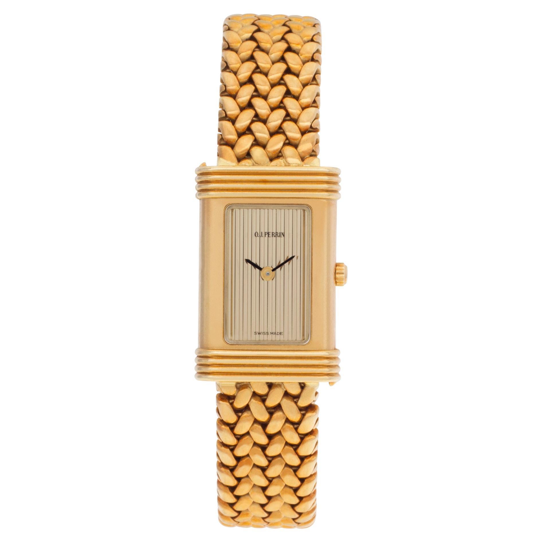 O.J Perrin Classic Watch in 18k Yellow Gold