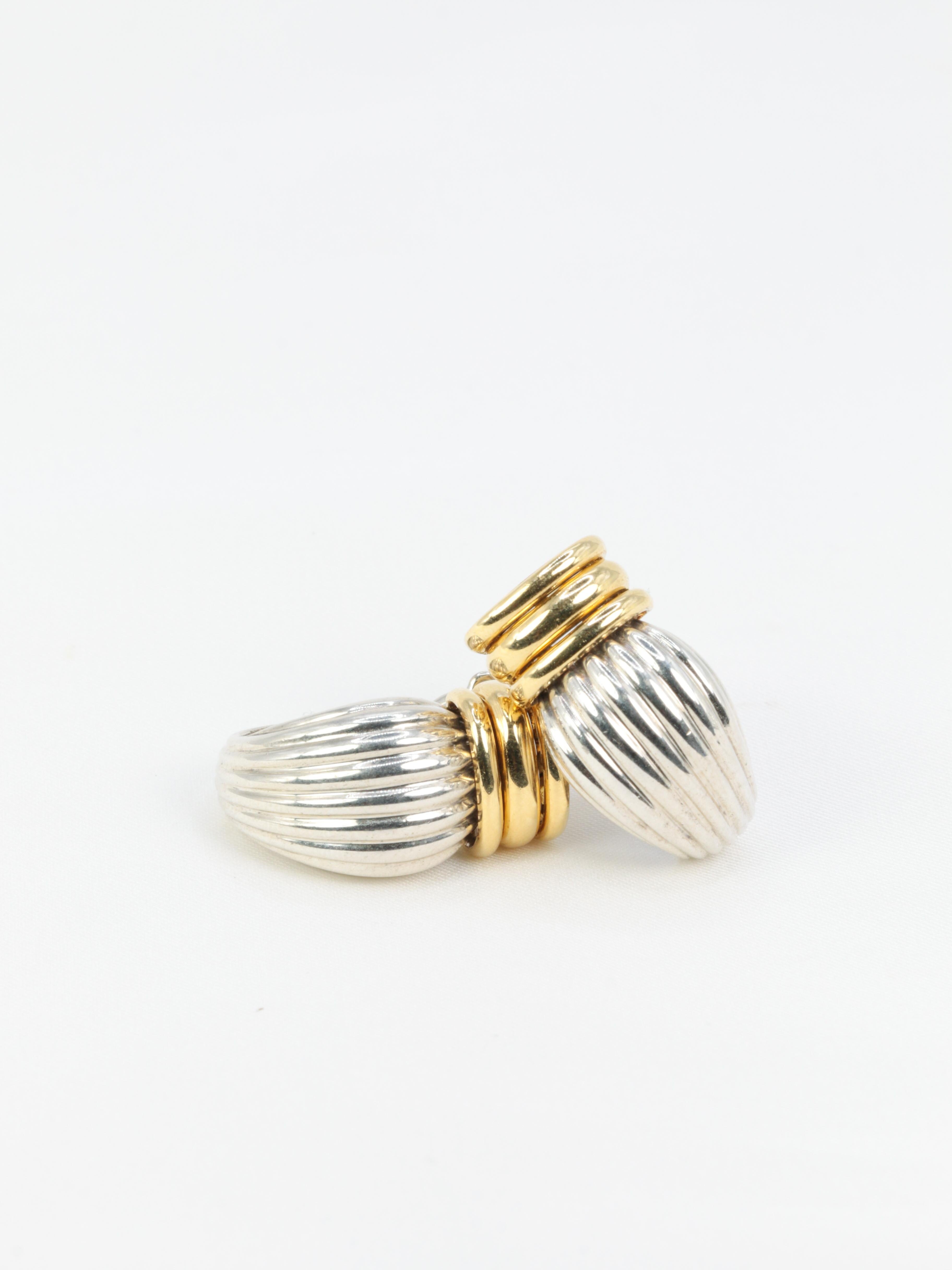 Oj Perrin Gold and Silver Earrings For Sale 4