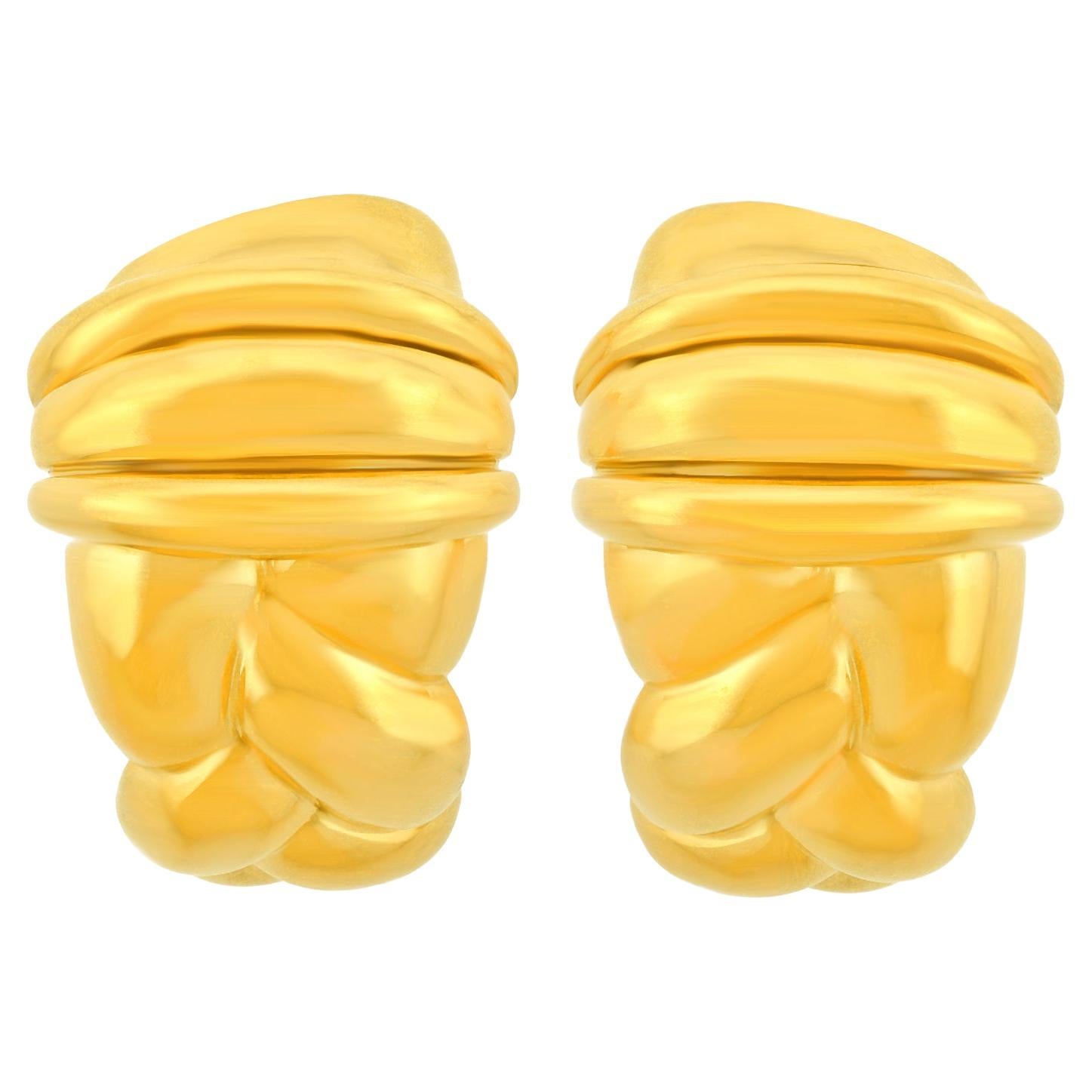 O.J. Perrin Ogano-Chic Gold Earrings