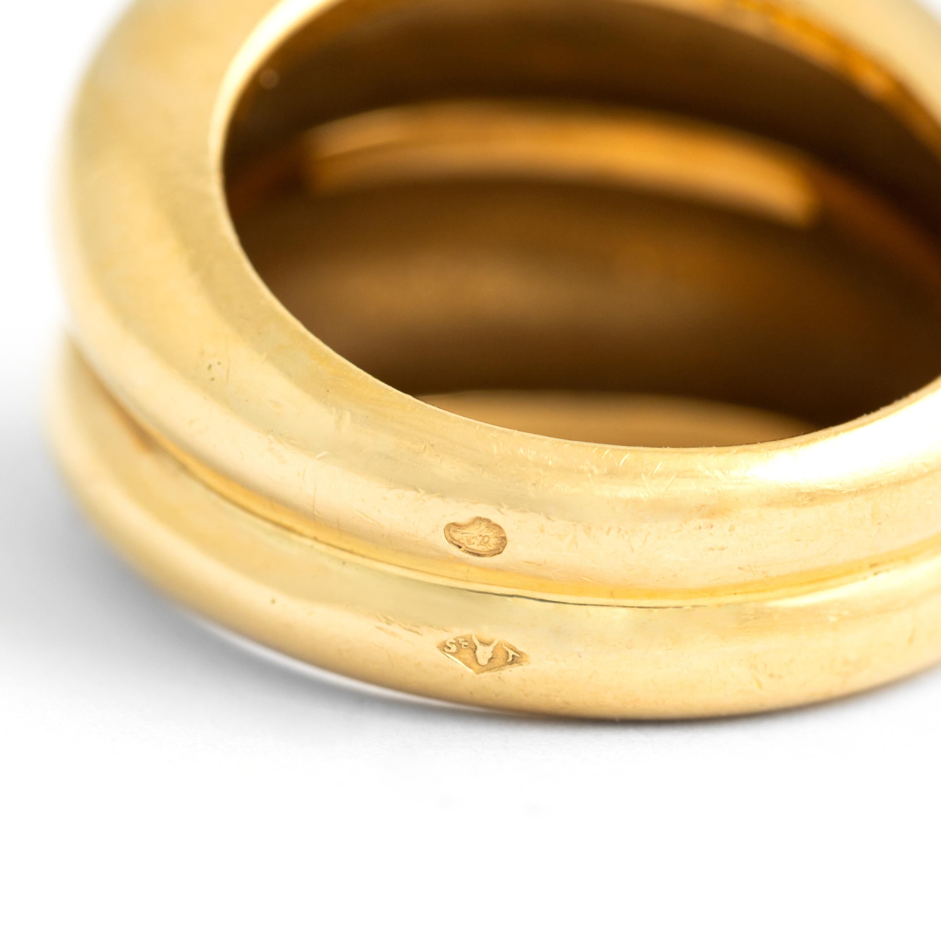 Women's or Men's O.J. Perrin Paris Collection Verona Yellow Gold 18k Ring