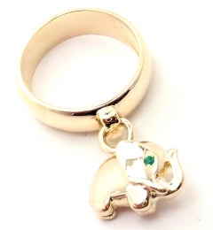 J.J. Perrin Paris Diamant Elefant Charme Gelbgold Band Ring