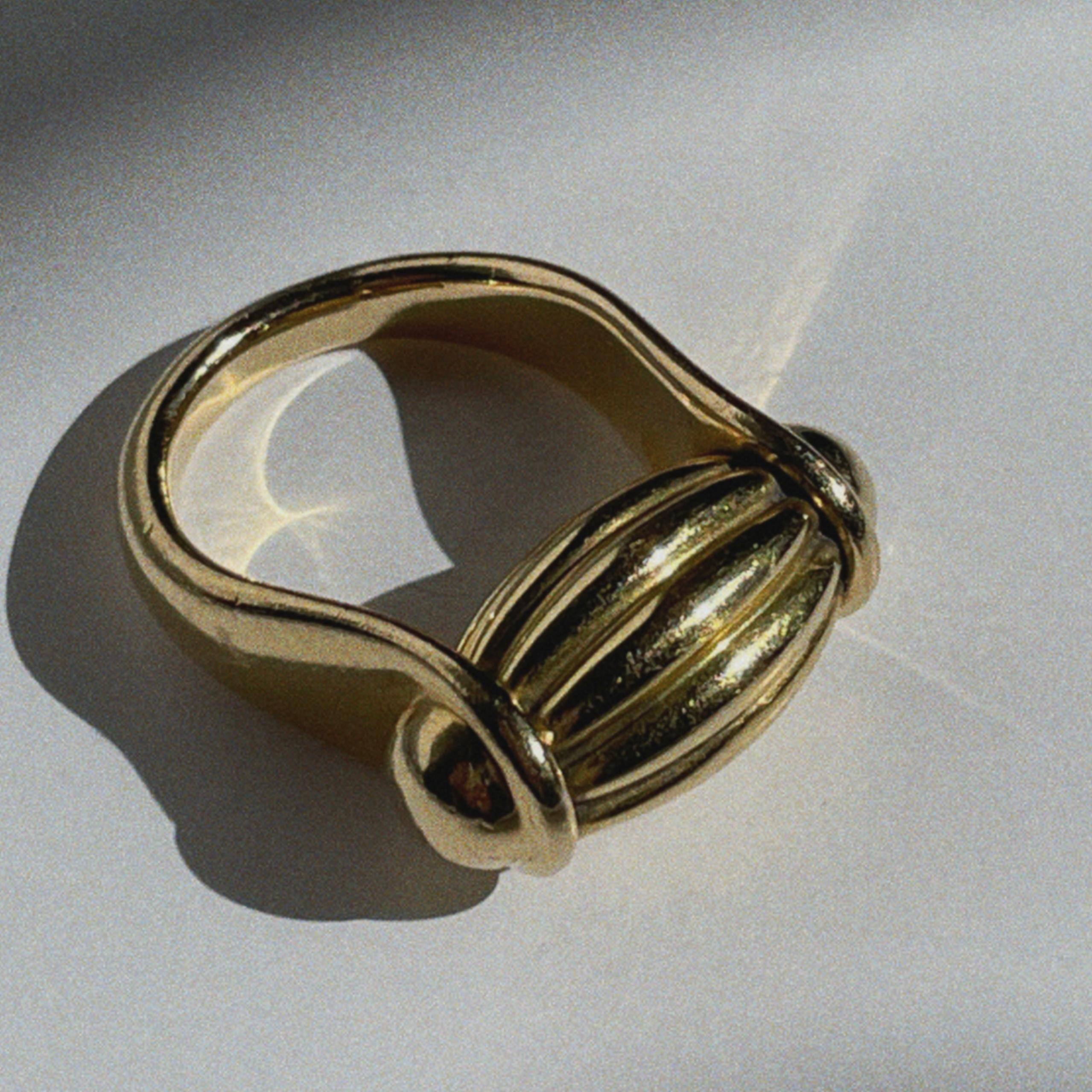 Women's or Men's OJ Perrin Vintage Gold Ring  For Sale